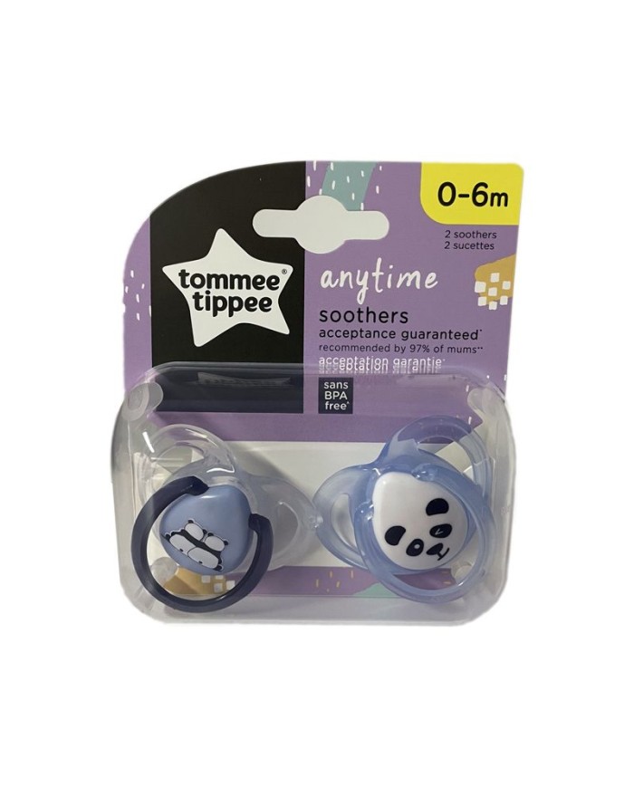 TOMMEE TIPPEE ANYTIME 2 SUCETTES BLEU 0-6M