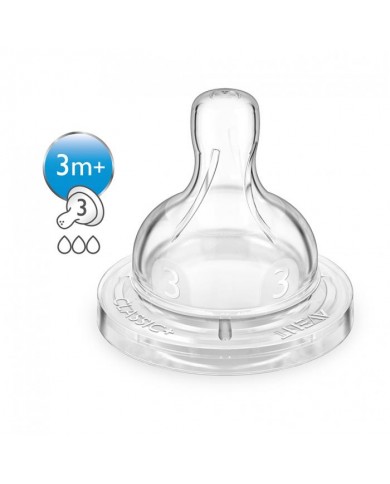 Tétines anti-coliques medium - 3 trous Tétines anti-coliques medium - 3 trous