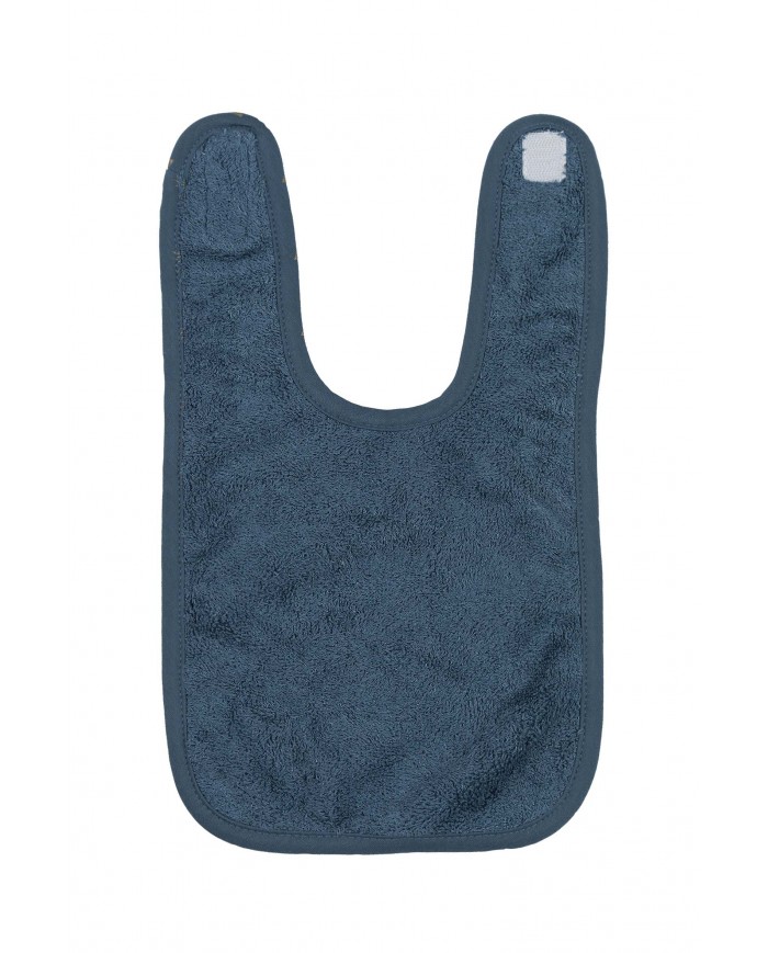 Bavoir velcro small steel gold