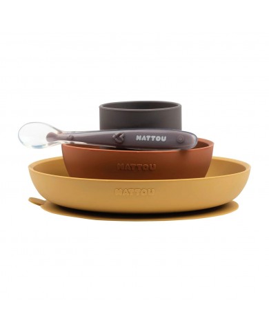 Coffret De Repas 4Pcs Curry/Terra Silicone