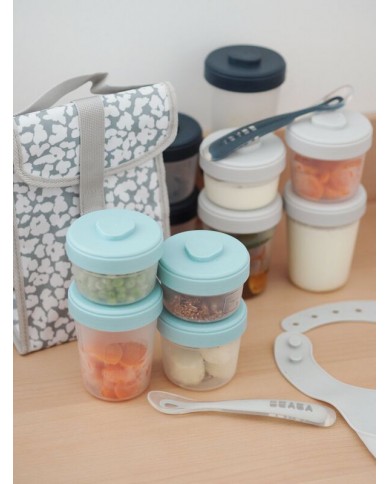 Pack 1er repas Storm (2x90ml + 4x150ml + 6x250ml + 2 cuillères silicone 1er âge)