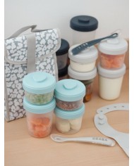 Pack 1er repas Storm (2x90ml + 4x150ml + 6x250ml + 2 cuillères silicone 1er âge)