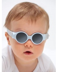 Lunettes bandeau élastiqué réglable 0-9 mois bleu perle effet miroir