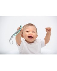 Lunettes bandeau élastiqué réglable 0-9 mois vert d'eau