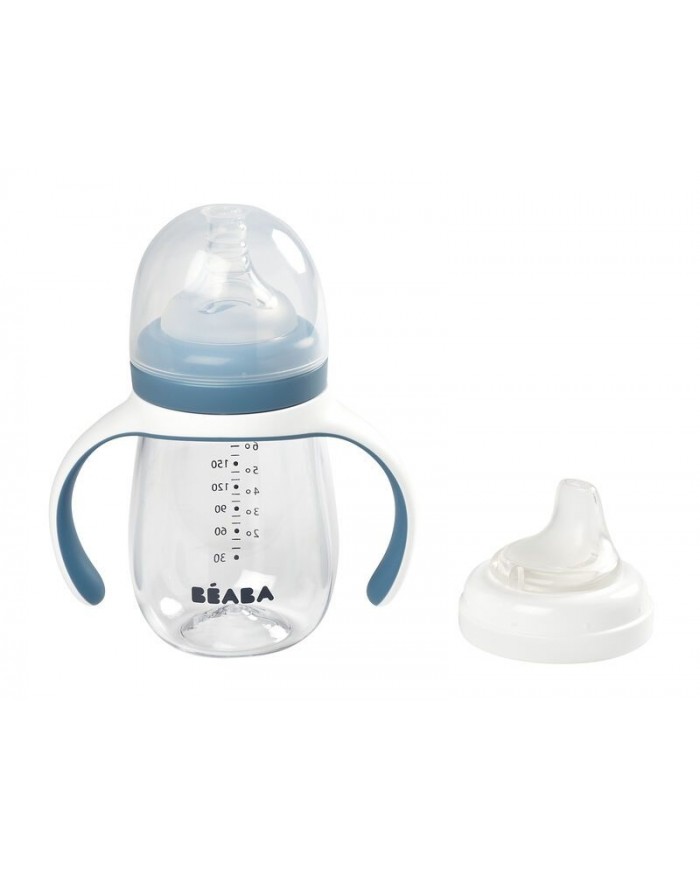 Biberon d'apprentissage 2 en 1 - 210ml - windy blue