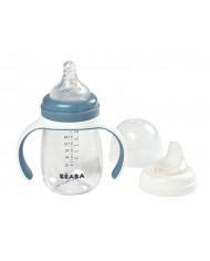 Biberon d'apprentissage 2 en 1 - 210ml - windy blue