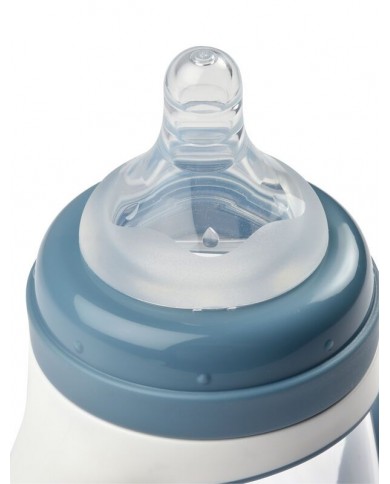 Biberon d'apprentissage 2 en 1 - 210ml - windy blue Biberon d'apprentissage 2 en 1 - 210ml - windy blue