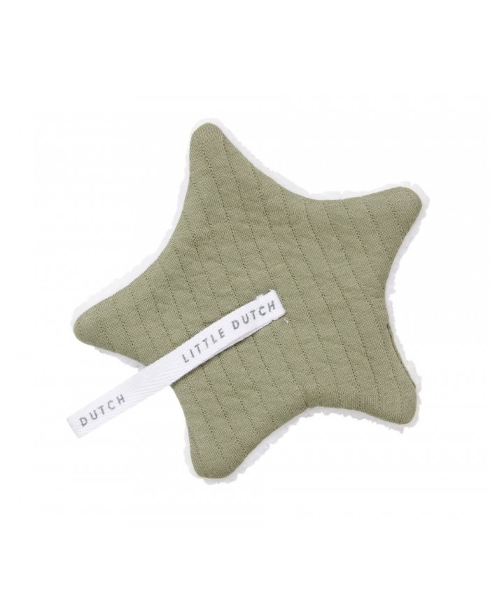 Doudou attache-sucette Pure Olive