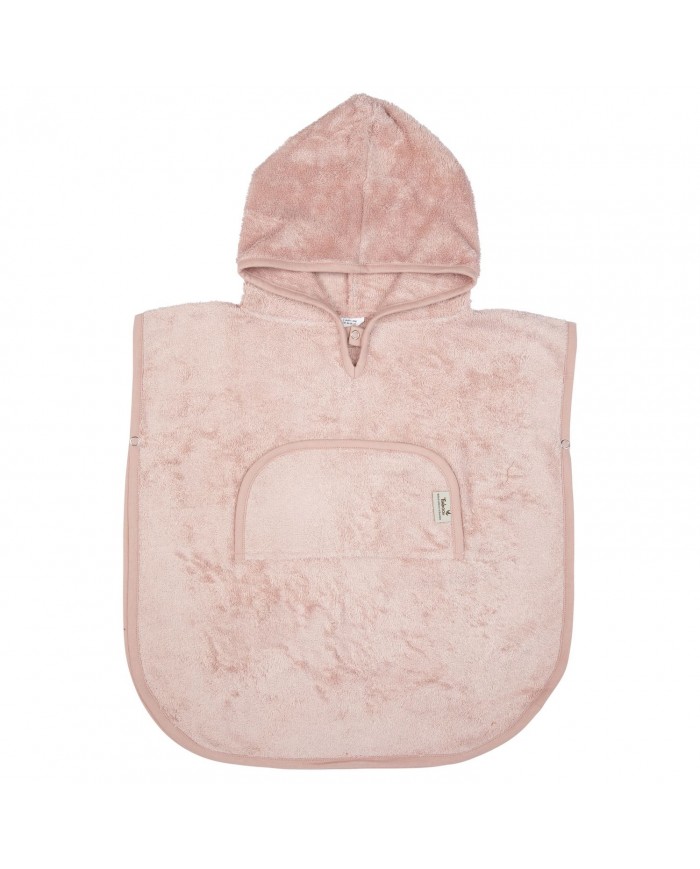 Poncho col V 2-4 ans - Misty rose