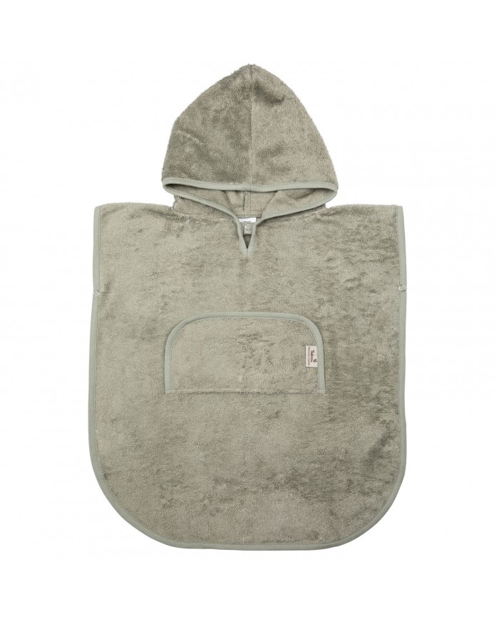 Poncho col V 2-4 ans - Whisper green