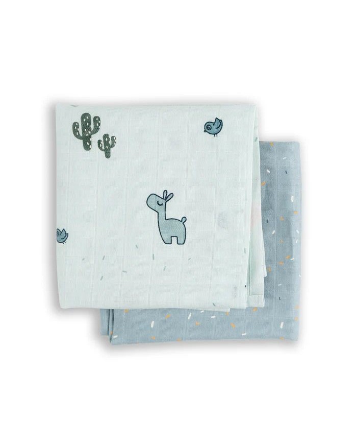 Tétras 120x120 (2 pcs) GOTS Lalee Blue Tétras 120x120 (2 pcs) GOTS Lalee Blue