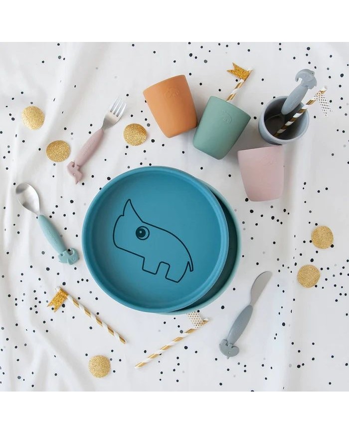 Assiette en silicone, Nozo, Blue