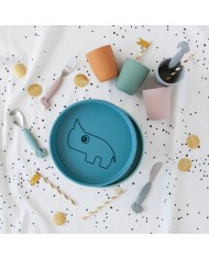 Assiette en silicone, Nozo, Blue