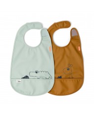 Bavoir velcro (2 pcs), Deer friends, Blue Bavoir velcro (2 pcs), Deer friends, Blue