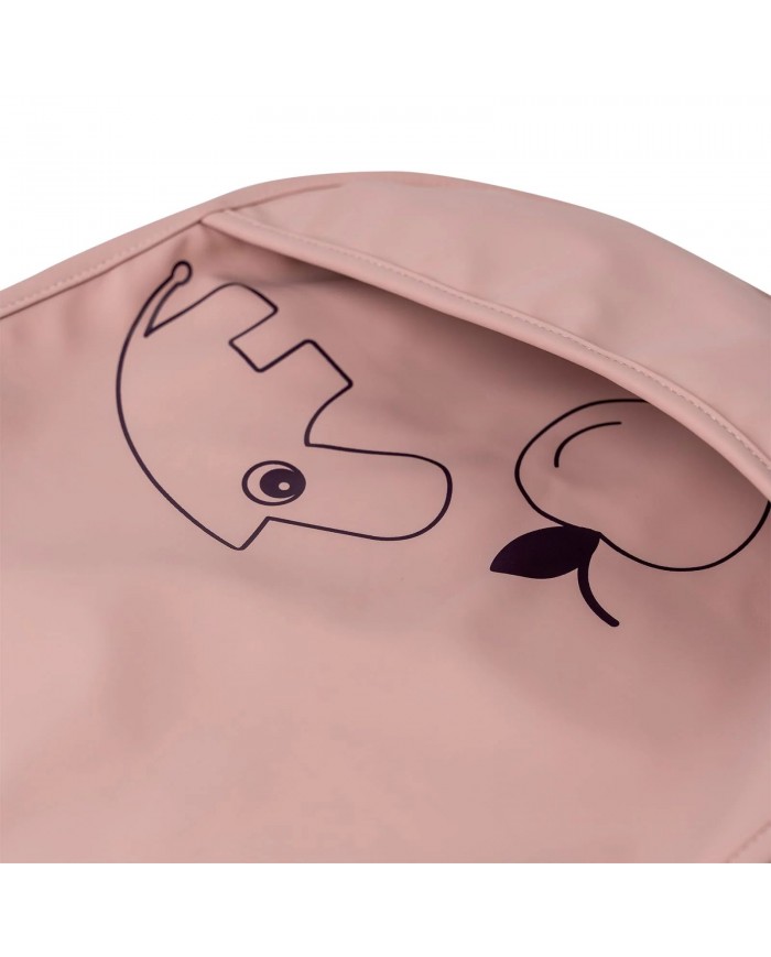 Bavoir velcro (2 pcs), Deer friends, Powder