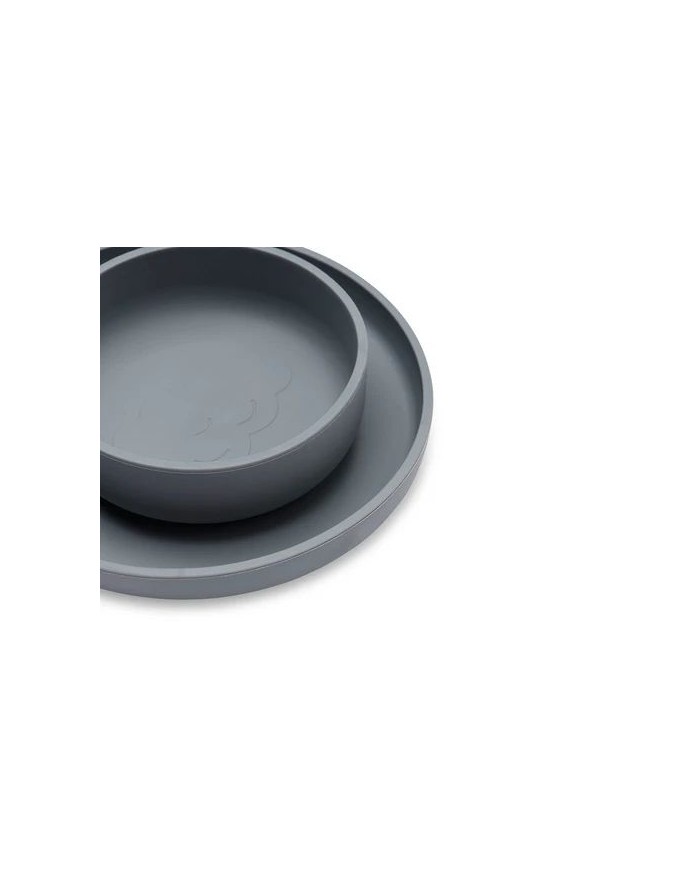 Set repas Silicone Storm Grey (4pcs)