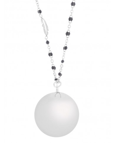 Bola acier perles grises Boule argente la plume Bola acier perles grises Boule argente la plume