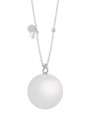 Bola acier billes Boule argente gemme pierre de lune