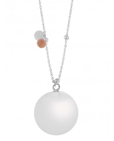 Bola acier billes Boule argente gemme pierre de lune Bola acier billes Boule argente gemme pierre de lune