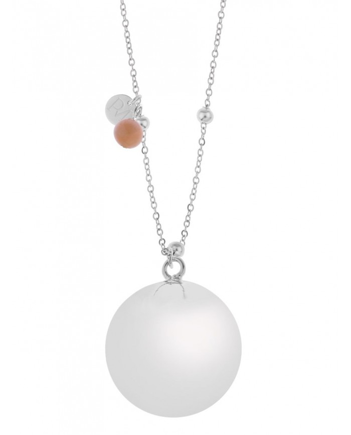 Bola acier billes Boule argente gemme pierre de lune