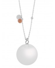 Bola acier billes Boule argente gemme pierre de lune