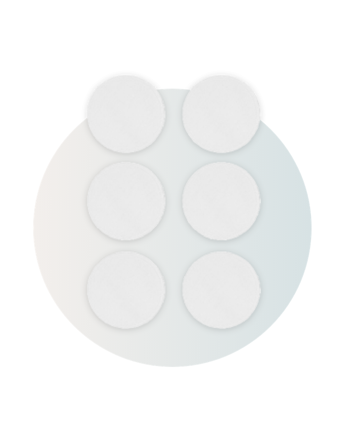 6 Coussinets d'allaitement lavable coton Blanc