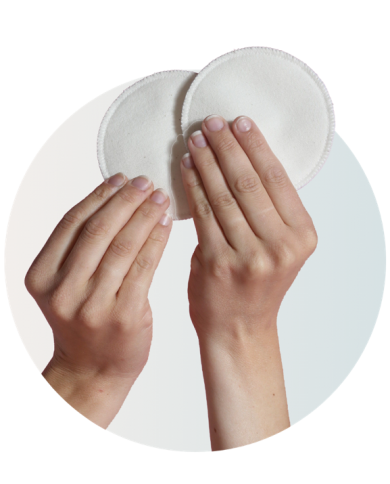 6 Coussinets d'allaitement lavable coton Blanc
