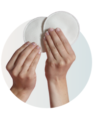 6 Coussinets d'allaitement lavable coton Blanc