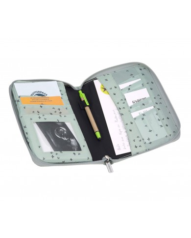 Pochette carnet de santé, Floral menthe Pochette carnet de santé, Floral menthe