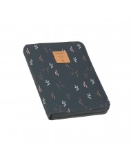 Pochette carnet de santé, Floral menthe