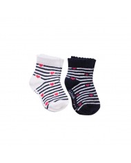 Chaussettes Idylle - Ecru/Navy
