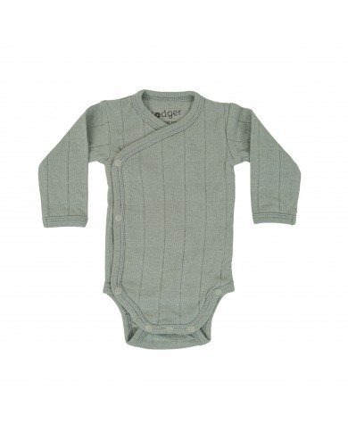 Body croisé à manches longues - Silt green