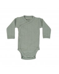 Body croisé à manches longues - Silt green