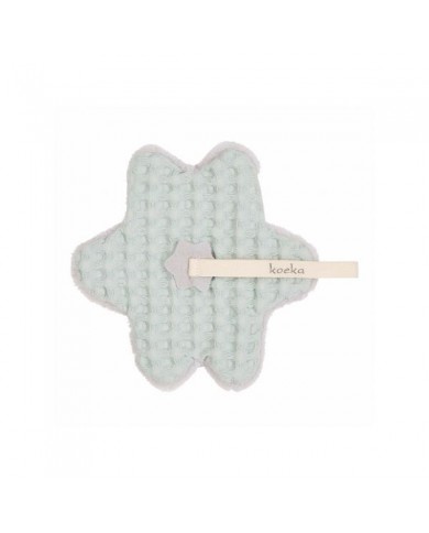 Attache sucette gaufré teddy Oslo - Misty mint