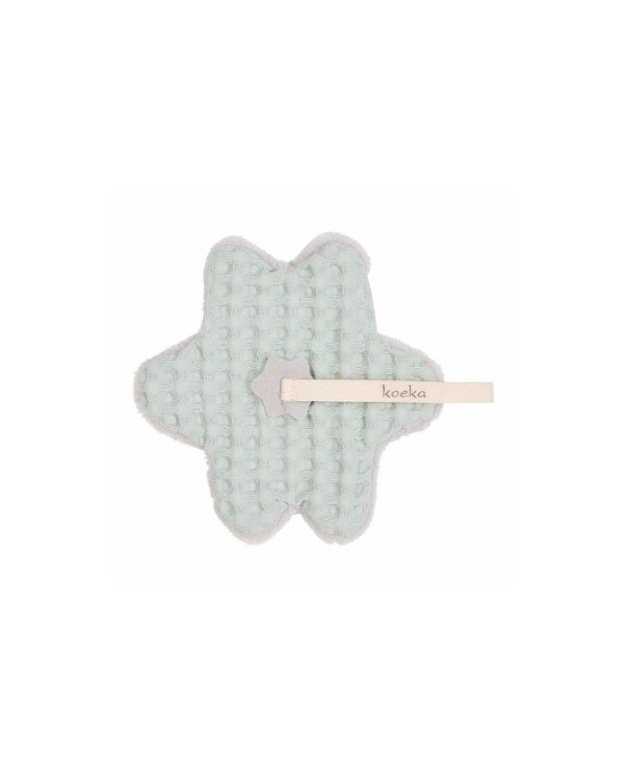 Attache sucette gaufré teddy Oslo - Misty mint