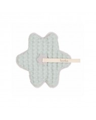 Attache sucette gaufré teddy Oslo - Misty mint