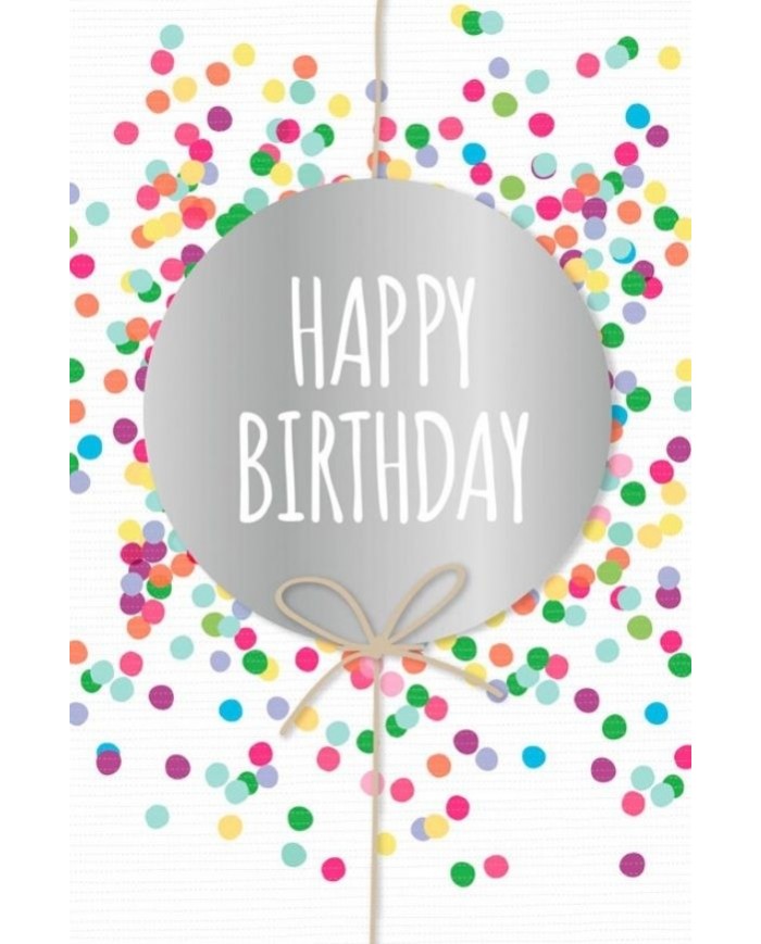 Carte "Happy Birthday" 18x12 cm