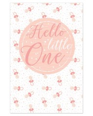 Carte "Hello little one" rose 18x12 cm