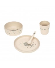 Coffret repas silicone 4 pièces - Mineral/vert/terracotta