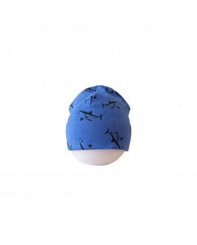 Bonnet bleu + requins - 47/49 Bonnet bleu + requins - 47/49
