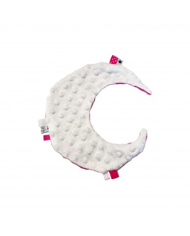 Doudou Lune - Fushia / Blanc Doudou Lune - Fushia / Blanc