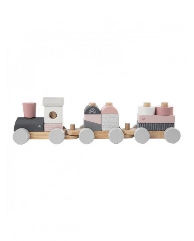 Train à blocs - Rose