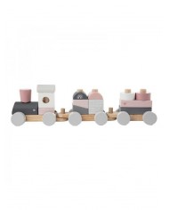 Train à blocs - Rose