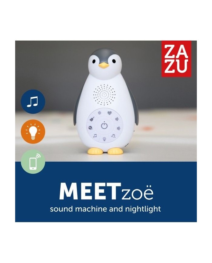 Veilleuse - boîte à musique pingouin - Zoe gris