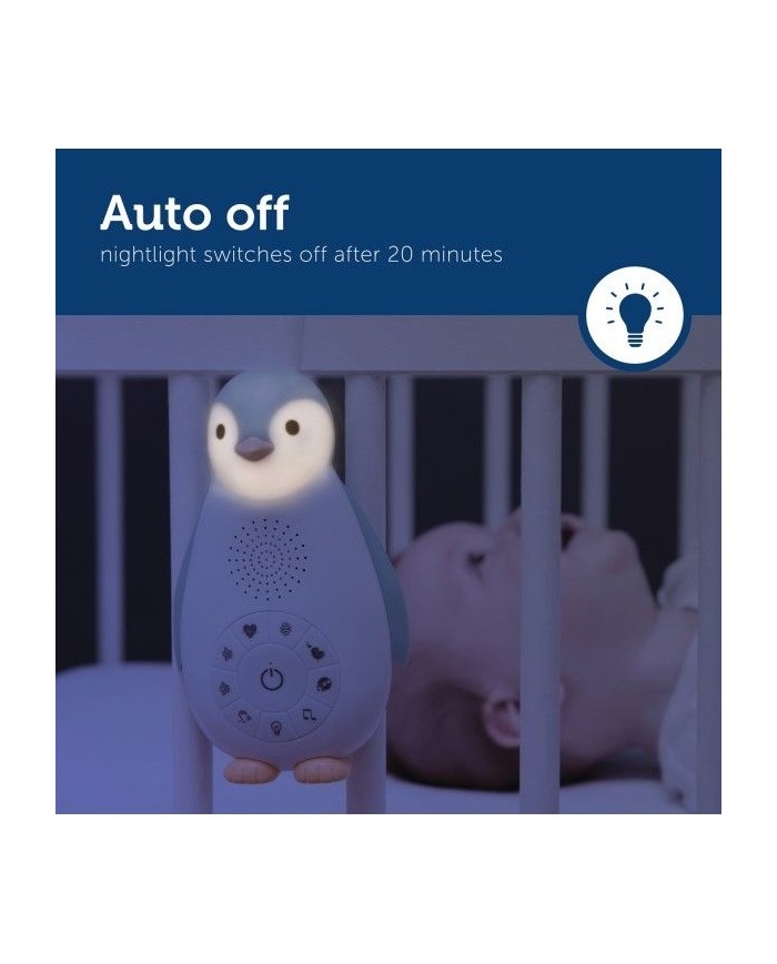 Veilleuse - boîte à musique pingouin - Zoe gris