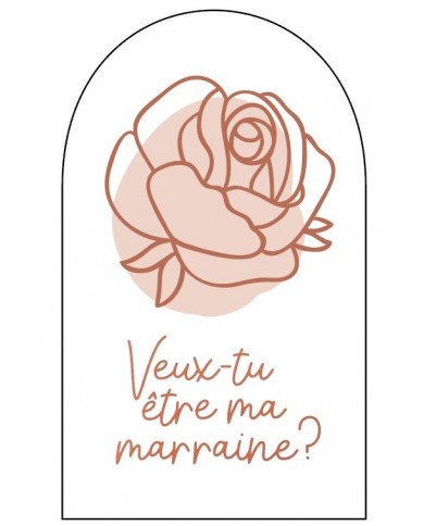 Autocollant - Veux-tu être ma marraine ? - Rose Autocollant - Veux-tu être ma marraine ? - Rose