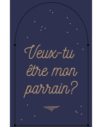Autocollant - Veux-tu être mon parrain ? - Bleu Autocollant - Veux-tu être mon parrain ? - Bleu