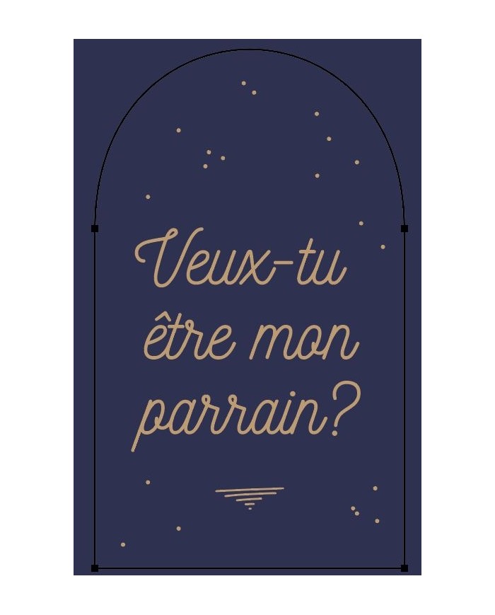 Autocollant - Veux-tu être mon parrain ? - Bleu