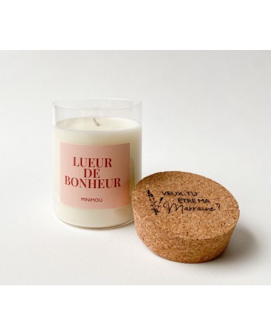 Bougie artisanale Vegan - Veux-tu être ma marraine - Paradise Beach Bougie artisanale Vegan - Veux-tu être ma marraine - Paradise Beach