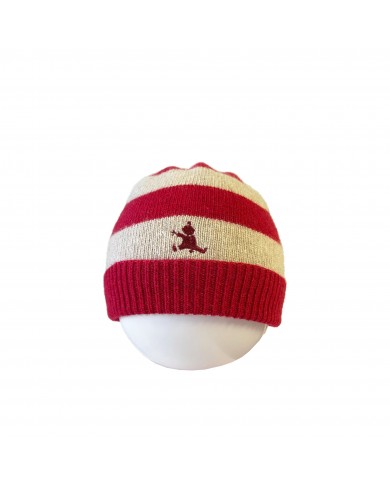 Bonnet rouge / beige - 3-6 mois Bonnet rouge / beige - 3-6 mois